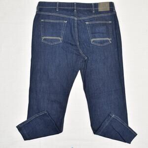 Timberland Men Straight Jeans Zip Solid Cotton Blend Blue Size 40x30